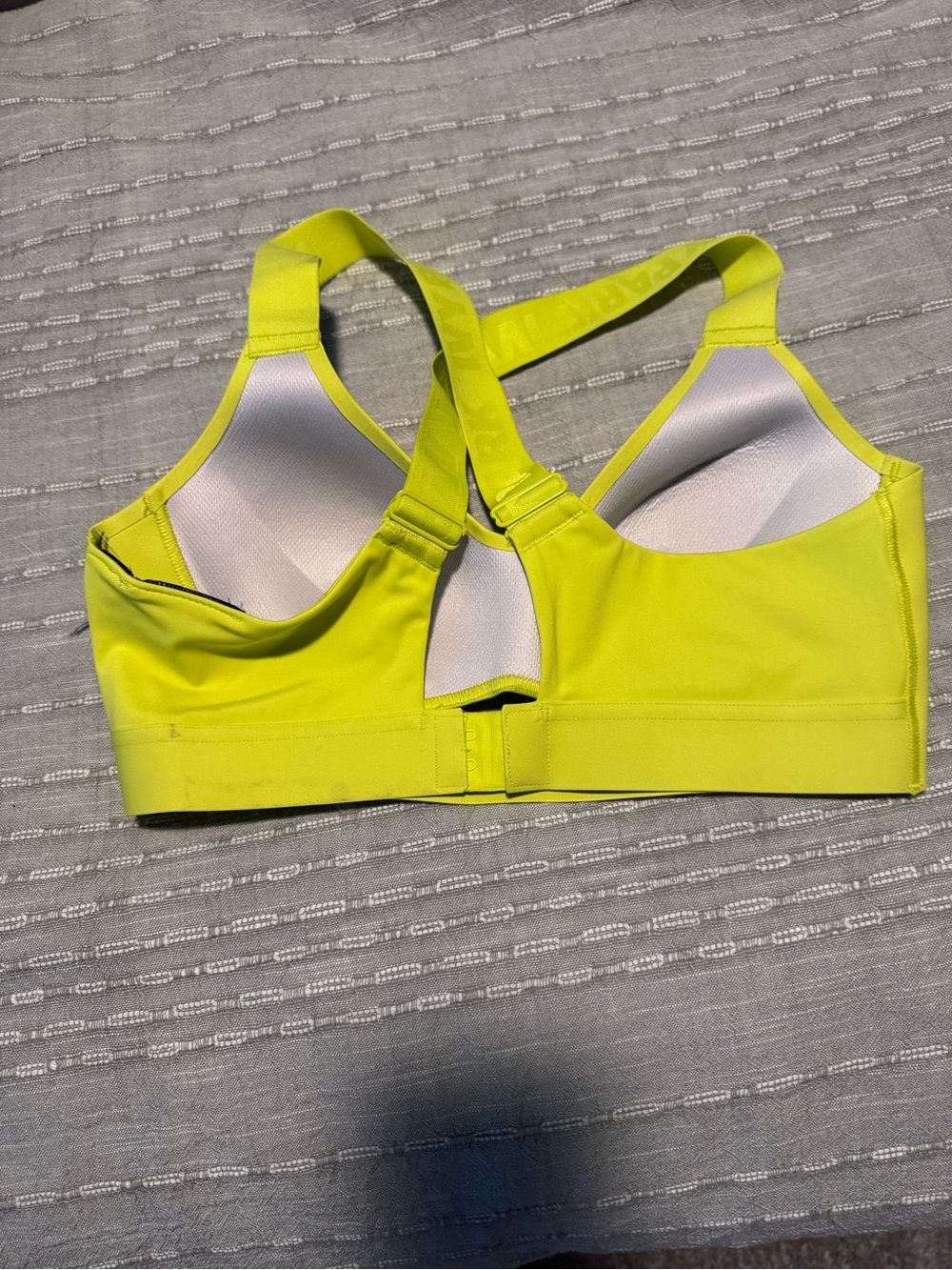 adidas Neon Yellow High-Support Racerback Sports Bra